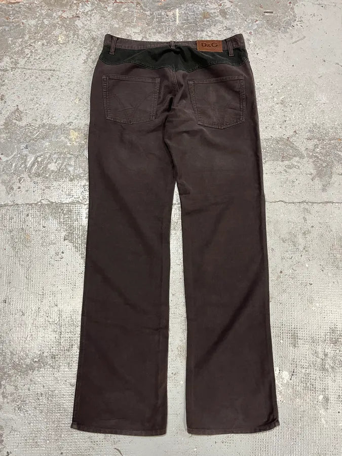 SS2003 Dolce & Gabbana Brown Soft Pants AcywDFP 6