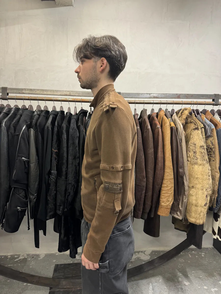 SS2003 Dolce & Gabbana Cargo Brown Zip-Up (XL) NscJdIr 1