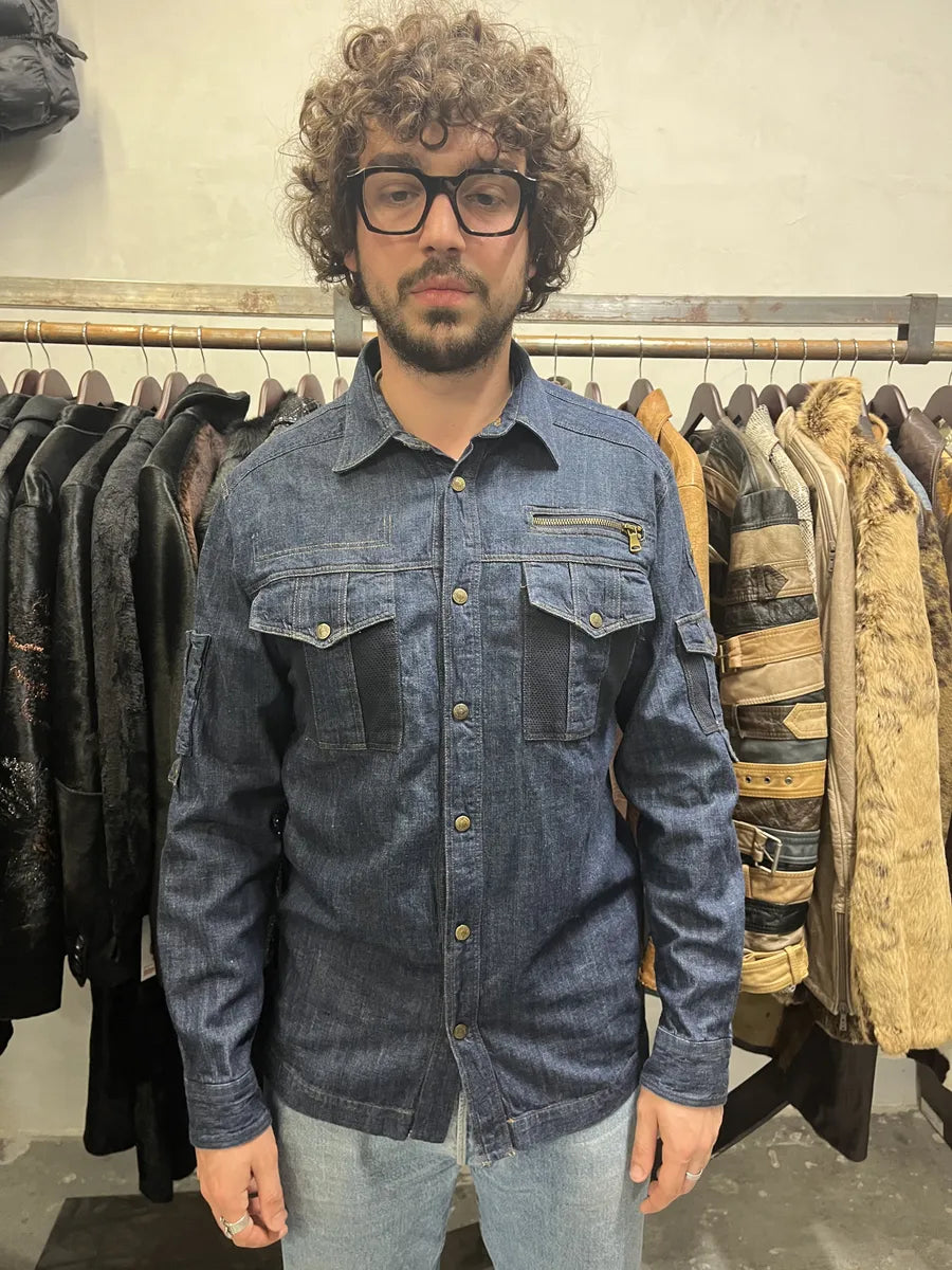 SS2003 Dolce & Gabbana Cargo Combat Denim Shirt qloAihv 1