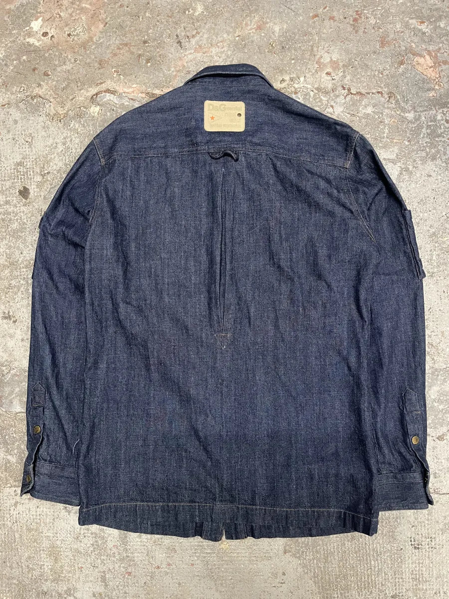 SS2003 Dolce & Gabbana Cargo Combat Denim Shirt qloAihv 3