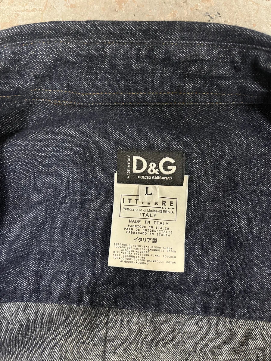 SS2003 Dolce & Gabbana Cargo Combat Denim Shirt qloAihv 7