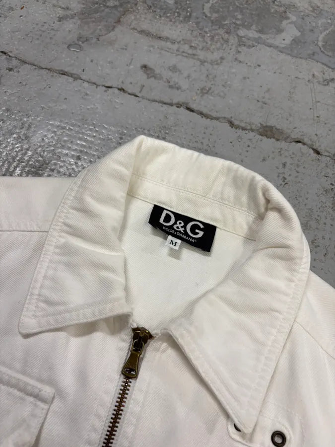 SS2003 Dolce & Gabbana Cargo Fisher White Jacket WFpnwux 3