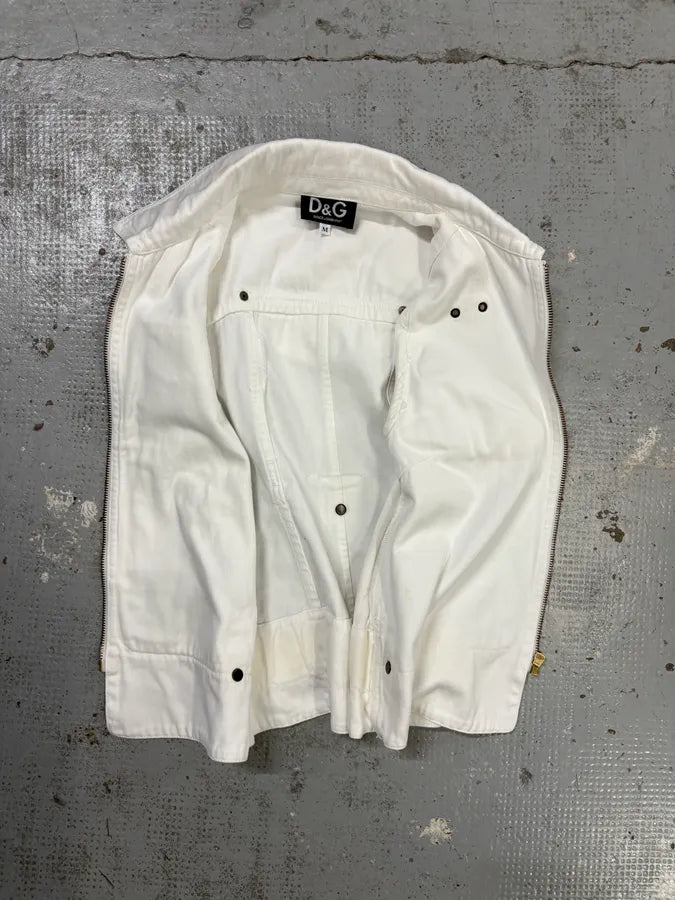 SS2003 Dolce & Gabbana Cargo Fisher White Jacket WFpnwux 6