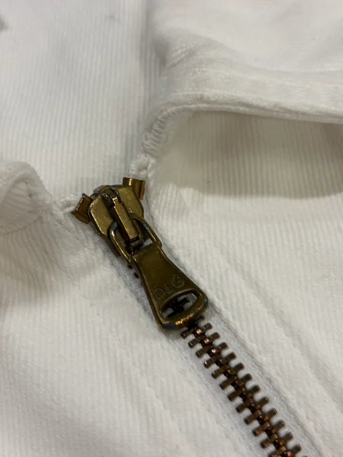 SS2003 Dolce & Gabbana Cargo Fisher White Jacket WFpnwux 7