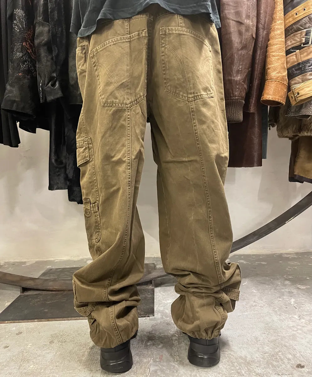SS2003 Dolce & Gabbana Cargo Full Zip Aviator Olive Pants ATpdfFa 2