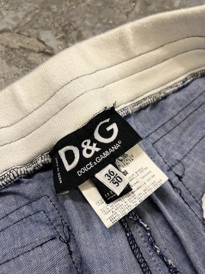 SS2003 Dolce & Gabbana Cargo Full Zip Light Pants (M) QcbRtAX 8