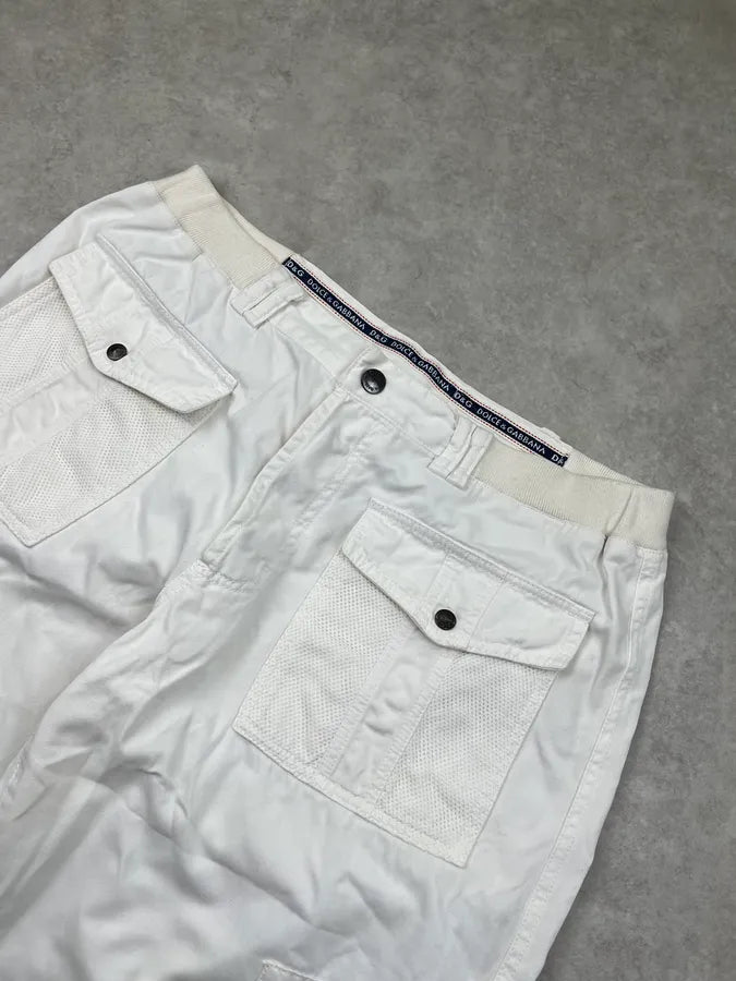 SS2003 Dolce & Gabbana Cargo White Shorts XwpbGnd 4