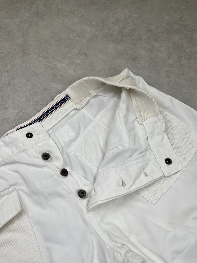SS2003 Dolce & Gabbana Cargo White Shorts XwpbGnd 8