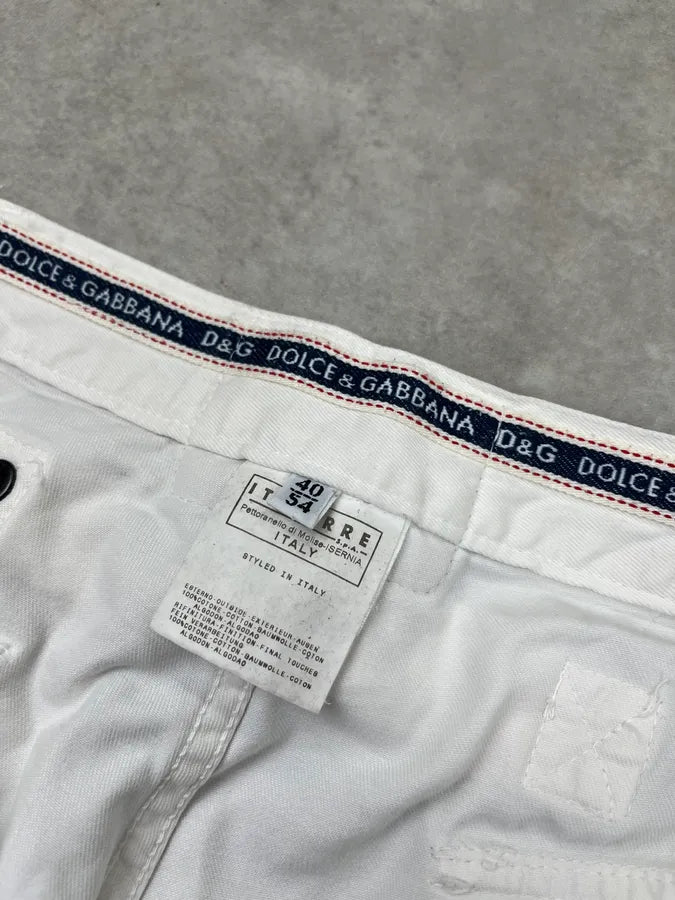 SS2003 Dolce & Gabbana Cargo White Shorts XwpbGnd 9