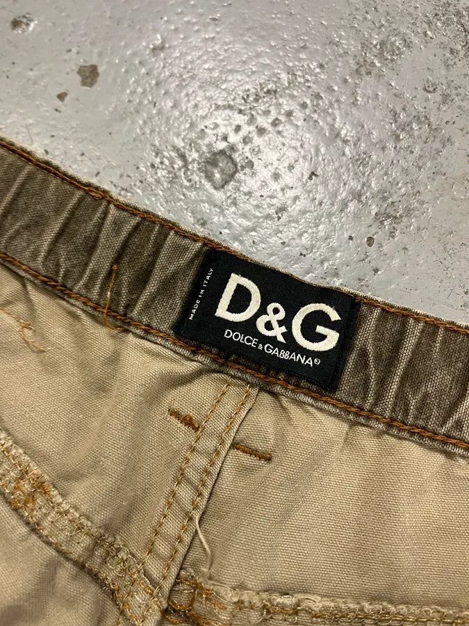SS2003 Dolce & Gabbana Combat Cargo Khaki Pants oVffNyE 11