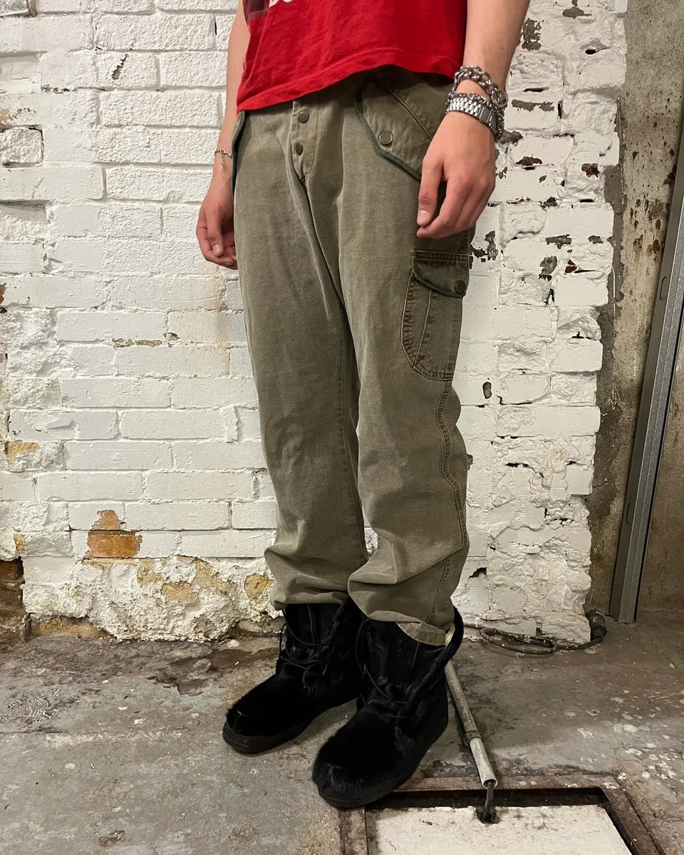 SS2003 Dolce & Gabbana Combat Cargo Khaki Pants oVffNyE 2