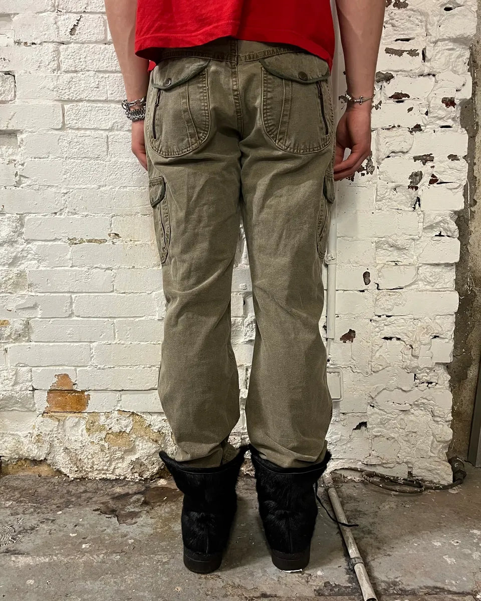 SS2003 Dolce & Gabbana Combat Cargo Khaki Pants oVffNyE 3