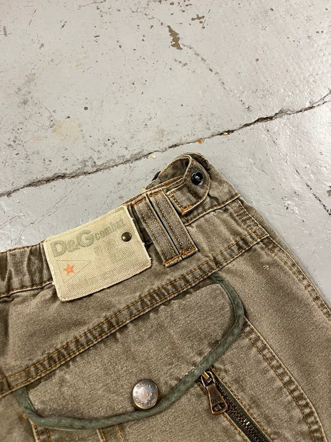 SS2003 Dolce & Gabbana Combat Cargo Khaki Pants oVffNyE 8