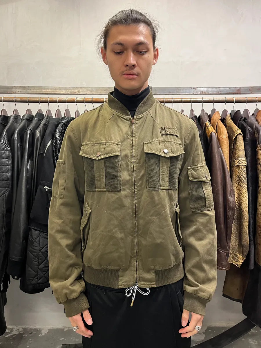 SS2003 Dolce & Gabbana Combat Military Multi Pockets Olive Jacket HfBHiOQ 1