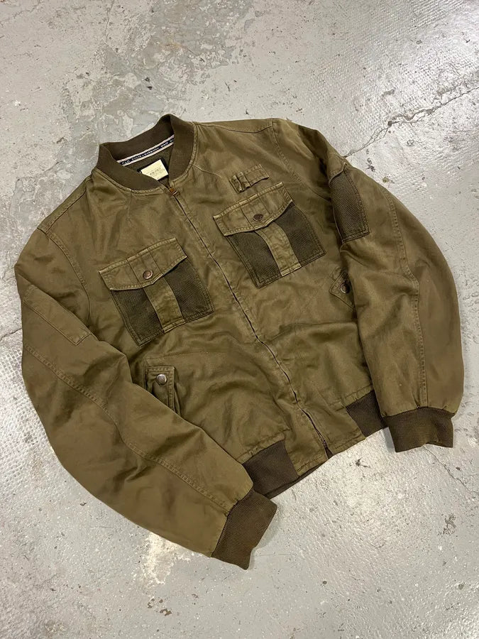 SS2003 Dolce & Gabbana Combat Military Multi Pockets Olive Jacket HfBHiOQ 3