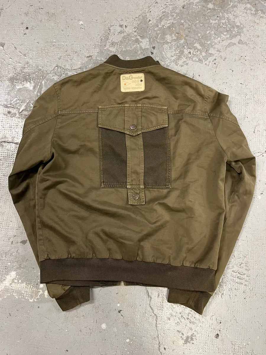 SS2003 Dolce & Gabbana Combat Military Multi Pockets Olive Jacket HfBHiOQ 7