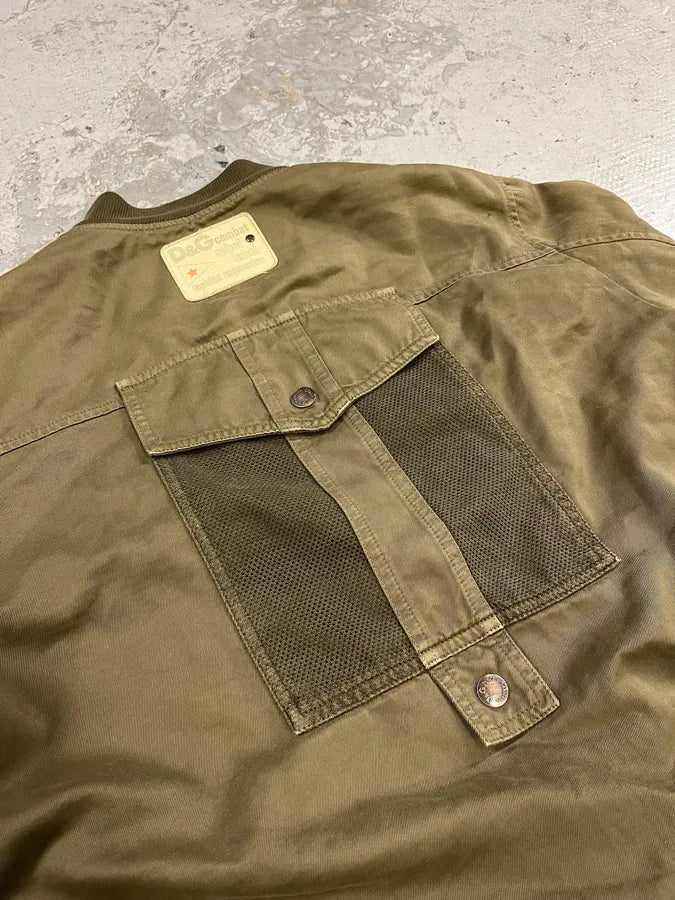 SS2003 Dolce & Gabbana Combat Military Multi Pockets Olive Jacket HfBHiOQ 8