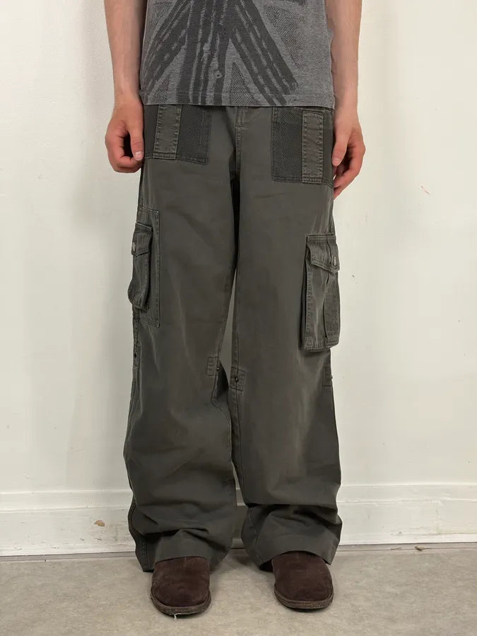 SS2003 Dolce & Gabbana Dark Grey Cargo Multi Pocket Pants xvLMaRb 0