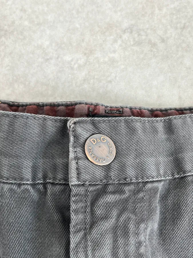 SS2003 Dolce & Gabbana Dark Grey Cargo Multi Pocket Pants xvLMaRb 10