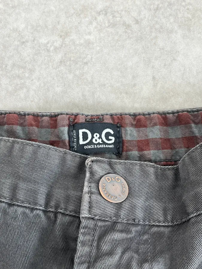 SS2003 Dolce & Gabbana Dark Grey Cargo Multi Pocket Pants xvLMaRb 11