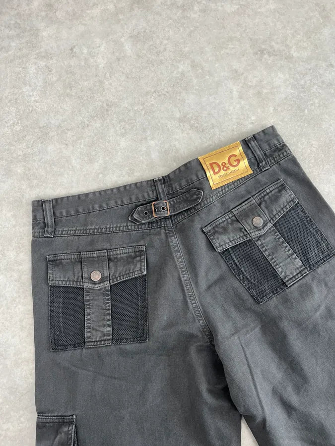 SS2003 Dolce & Gabbana Dark Grey Cargo Multi Pocket Pants xvLMaRb 7