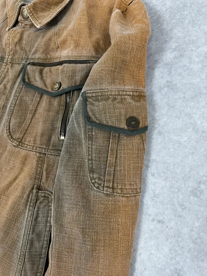 SS2003 Dolce & Gabbana Faded Beige Combat Light Jacket vsYzAnW 7
