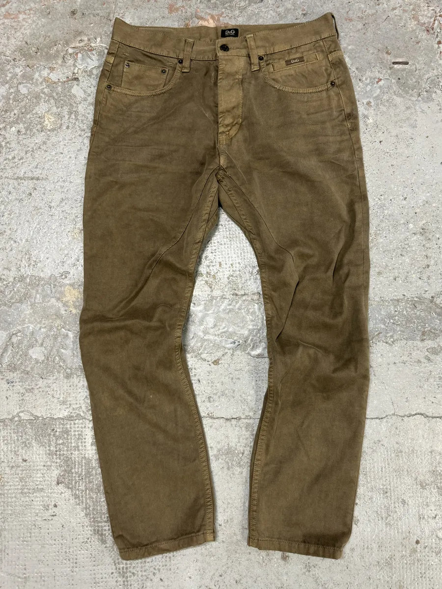 SS2003 Dolce & Gabbana Faded Brown Army Pants TJTWEdI 0