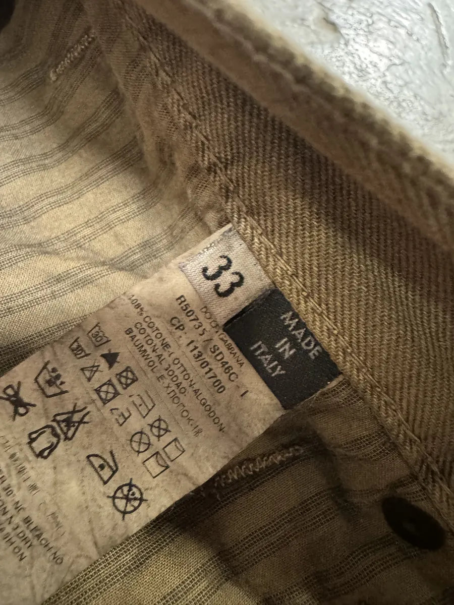 SS2003 Dolce & Gabbana Faded Brown Army Pants TJTWEdI 7