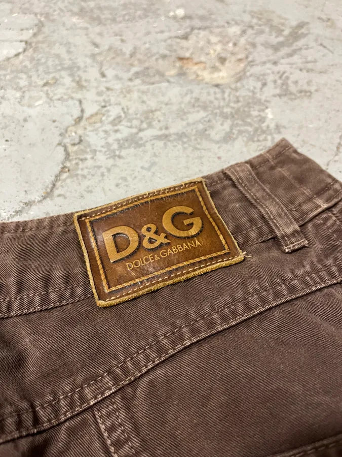 SS2003 Dolce & Gabbana Full Zip Aviator Parachute Cargo Brown Pants (M) raTwZZI 12