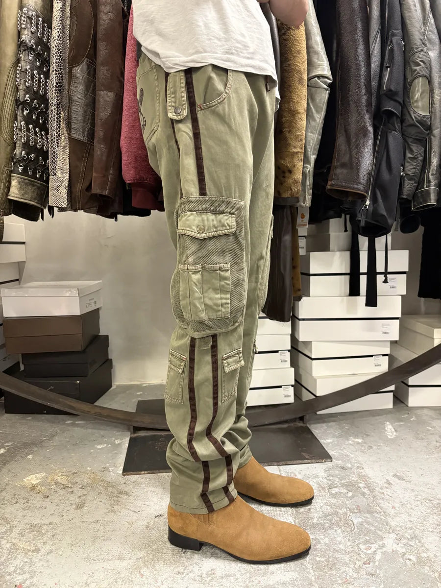 SS2003 Dolce & Gabbana Green Cargo Utiliy Joggers Pants DDqkRbP 3