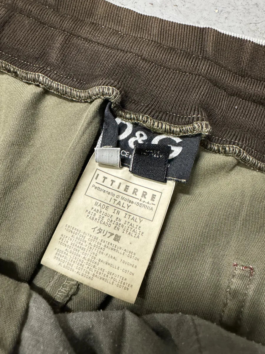 SS2003 Dolce & Gabbana Green Cargo Utiliy Joggers Pants DDqkRbP 7