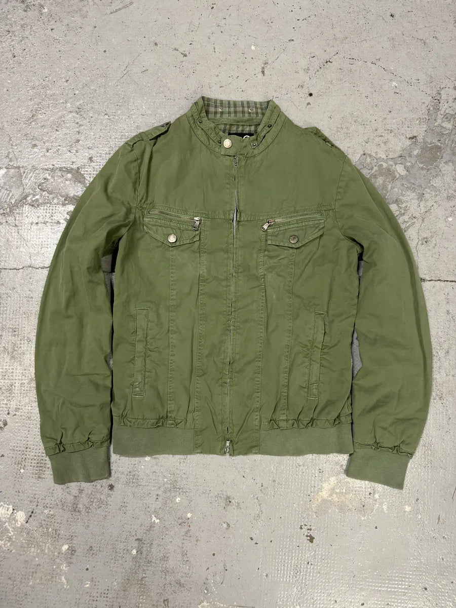 SS2003 Dolce & Gabbana Green Military Bomber Jacket iYeeWyo 0