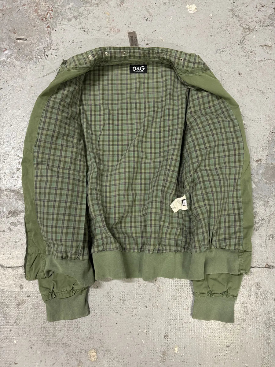 SS2003 Dolce & Gabbana Green Military Bomber Jacket iYeeWyo 4