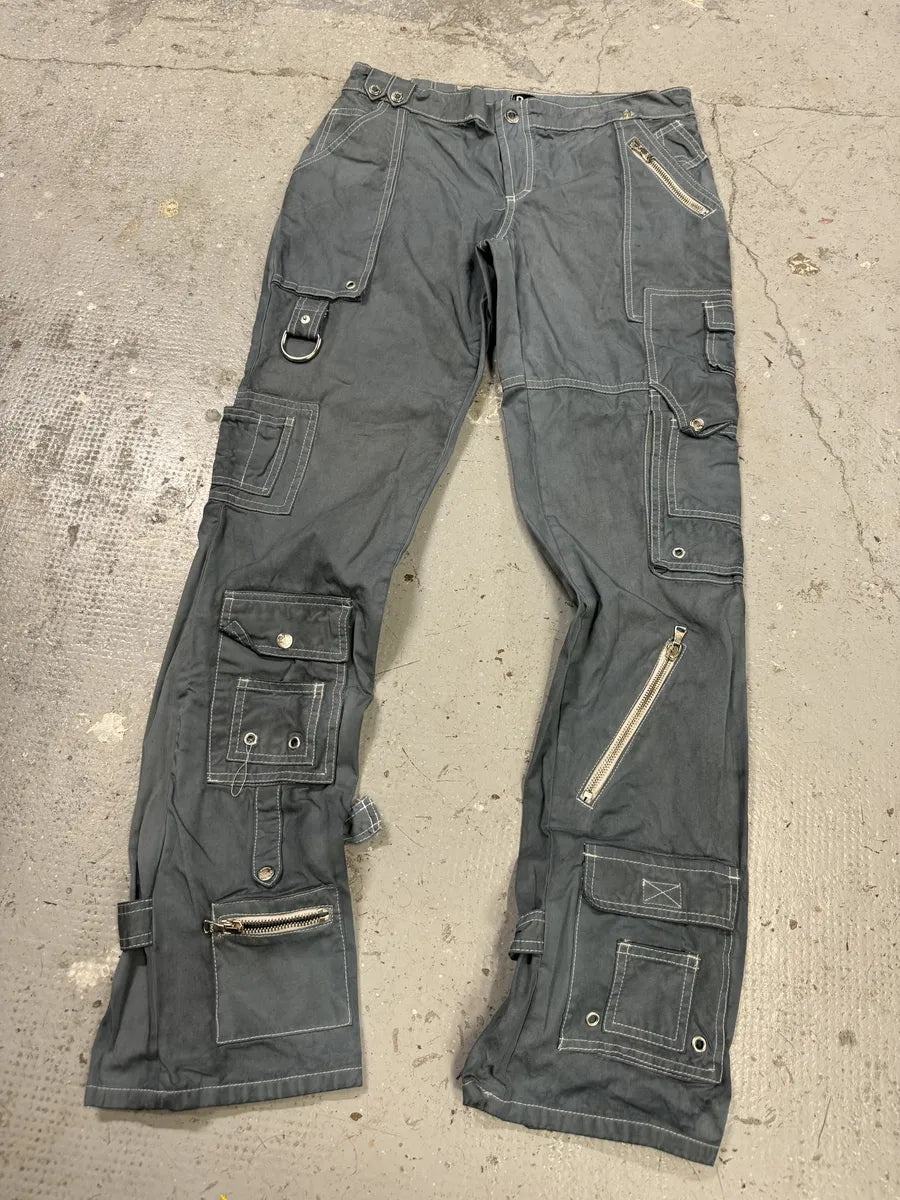 SS2003 Dolce & Gabbana Grey Army Multi Zips Bondage Pants RAYNAwL 7