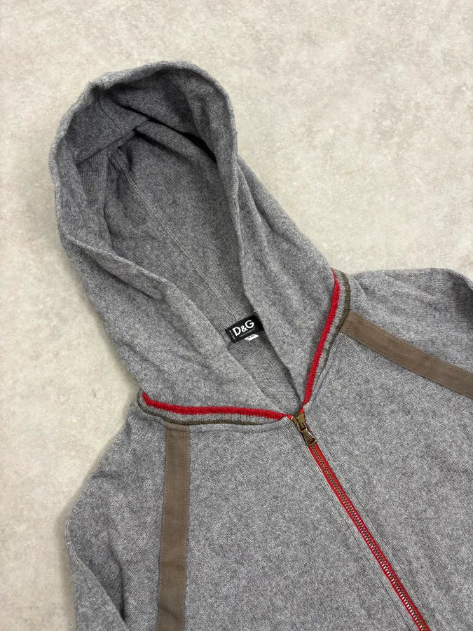 SS2003 Dolce & Gabbana Grey Italian Zip-up Hooded Sweater xDYbDav 4