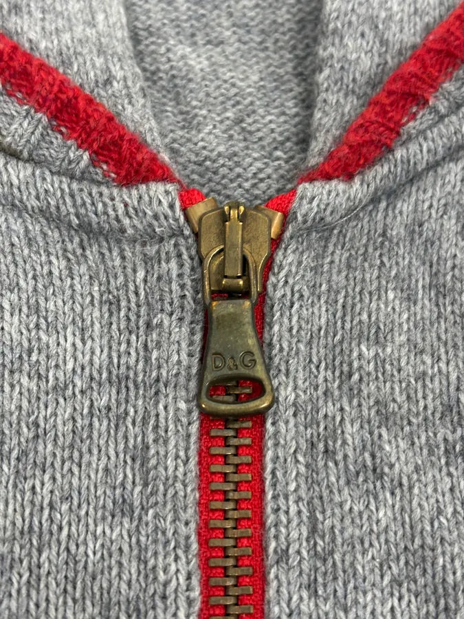 SS2003 Dolce & Gabbana Grey Italian Zip-up Hooded Sweater xDYbDav 9