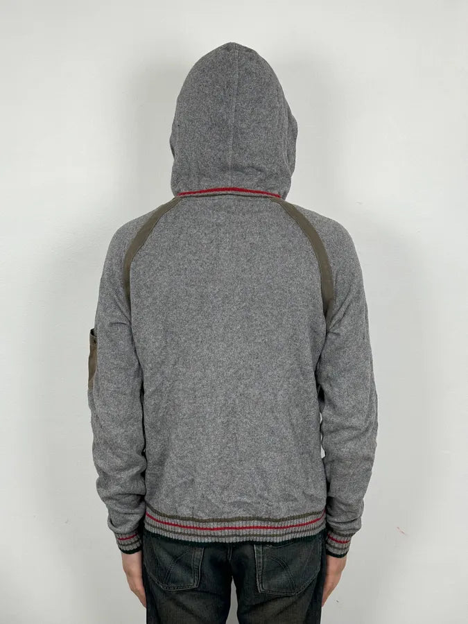 SS2003 Dolce & Gabbana Grey Italian Zip-up Hooded Sweater xDYbDav 2