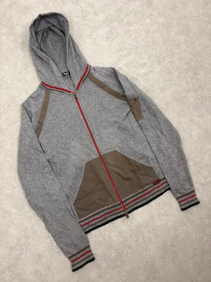 SS2003 Dolce & Gabbana Grey Italian Zip-up Hooded Sweater xDYbDav 3