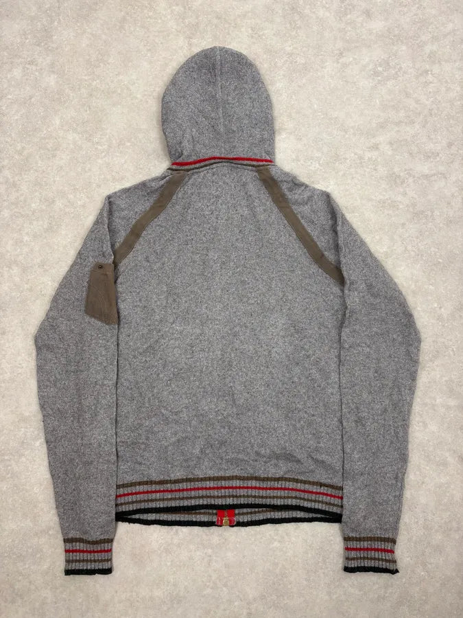 SS2003 Dolce & Gabbana Grey Italian Zip-up Hooded Sweater xDYbDav 5