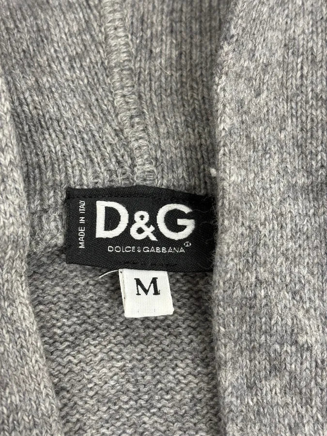 SS2003 Dolce & Gabbana Grey Italian Zip-up Hooded Sweater xDYbDav 10