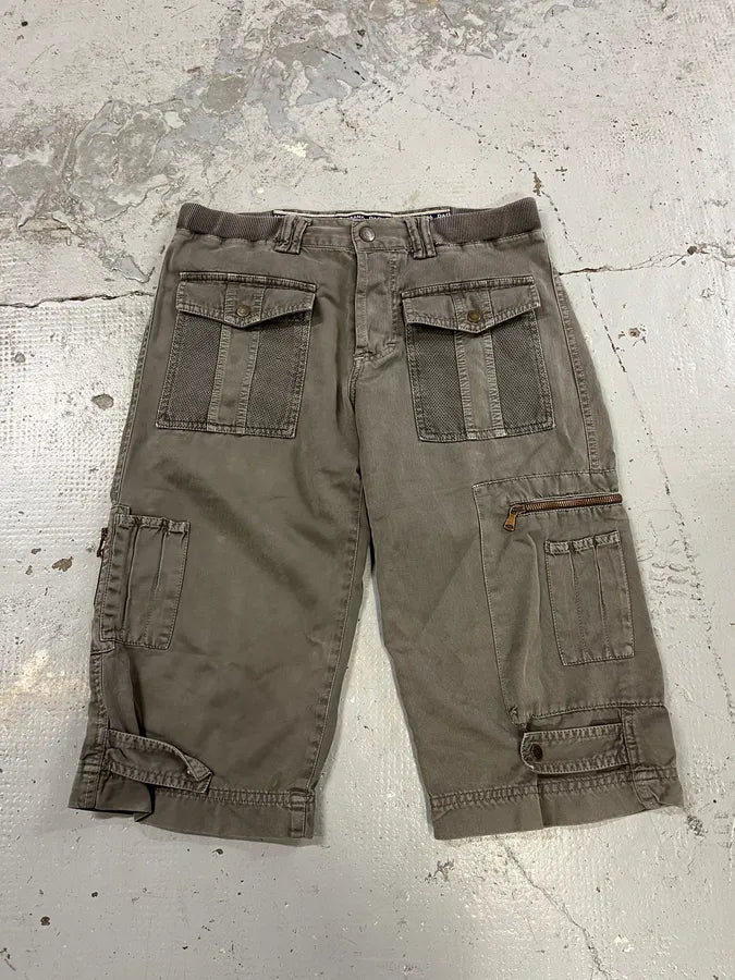 SS2003 Dolce & Gabbana Grey Utility Military Cargo Shorts WCPCATX 0