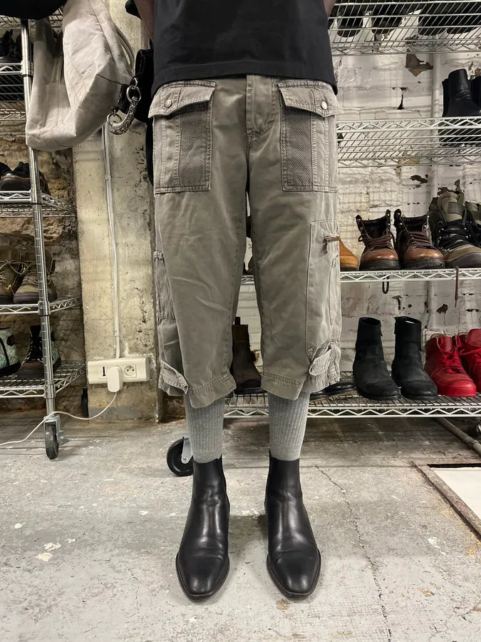 SS2003 Dolce & Gabbana Grey Utility Military Cargo Shorts WCPCATX 1