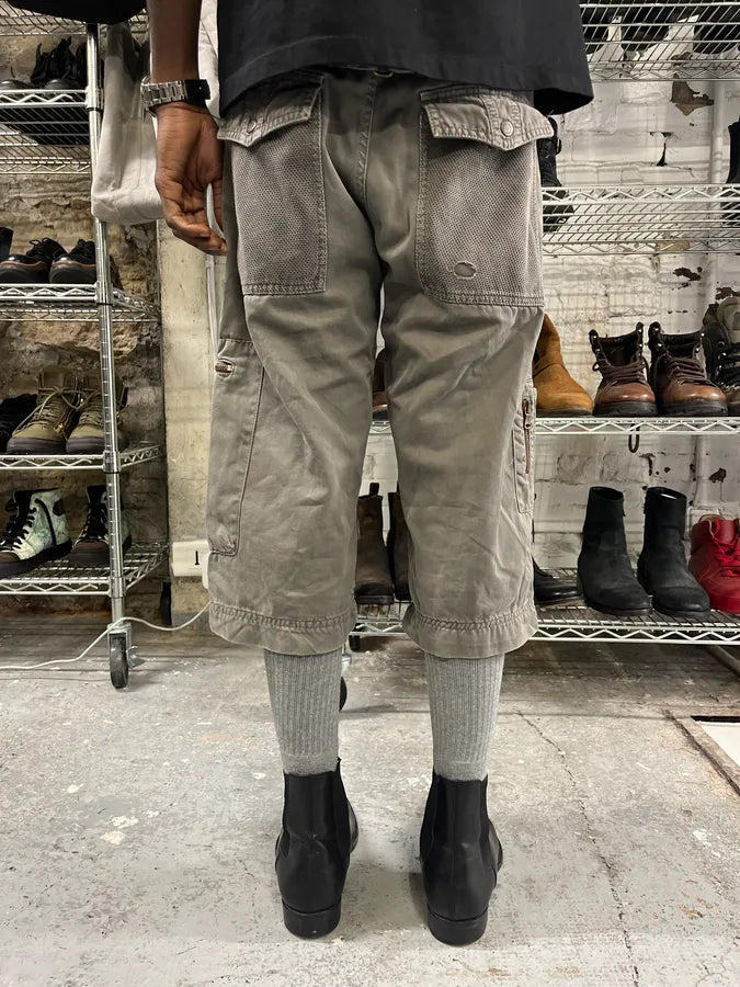 SS2003 Dolce & Gabbana Grey Utility Military Cargo Shorts WCPCATX 3