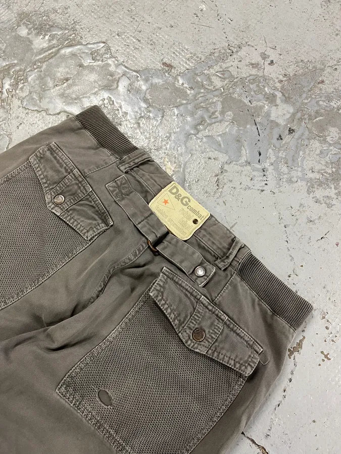 SS2003 Dolce & Gabbana Grey Utility Military Cargo Shorts WCPCATX 7