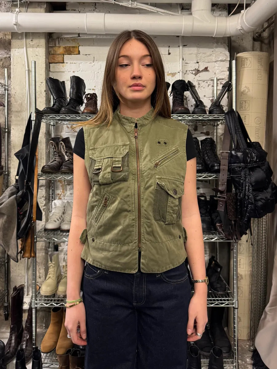 SS2003 Dolce & Gabbana Kaki Cargo Combat Vest (XS/S) 1
