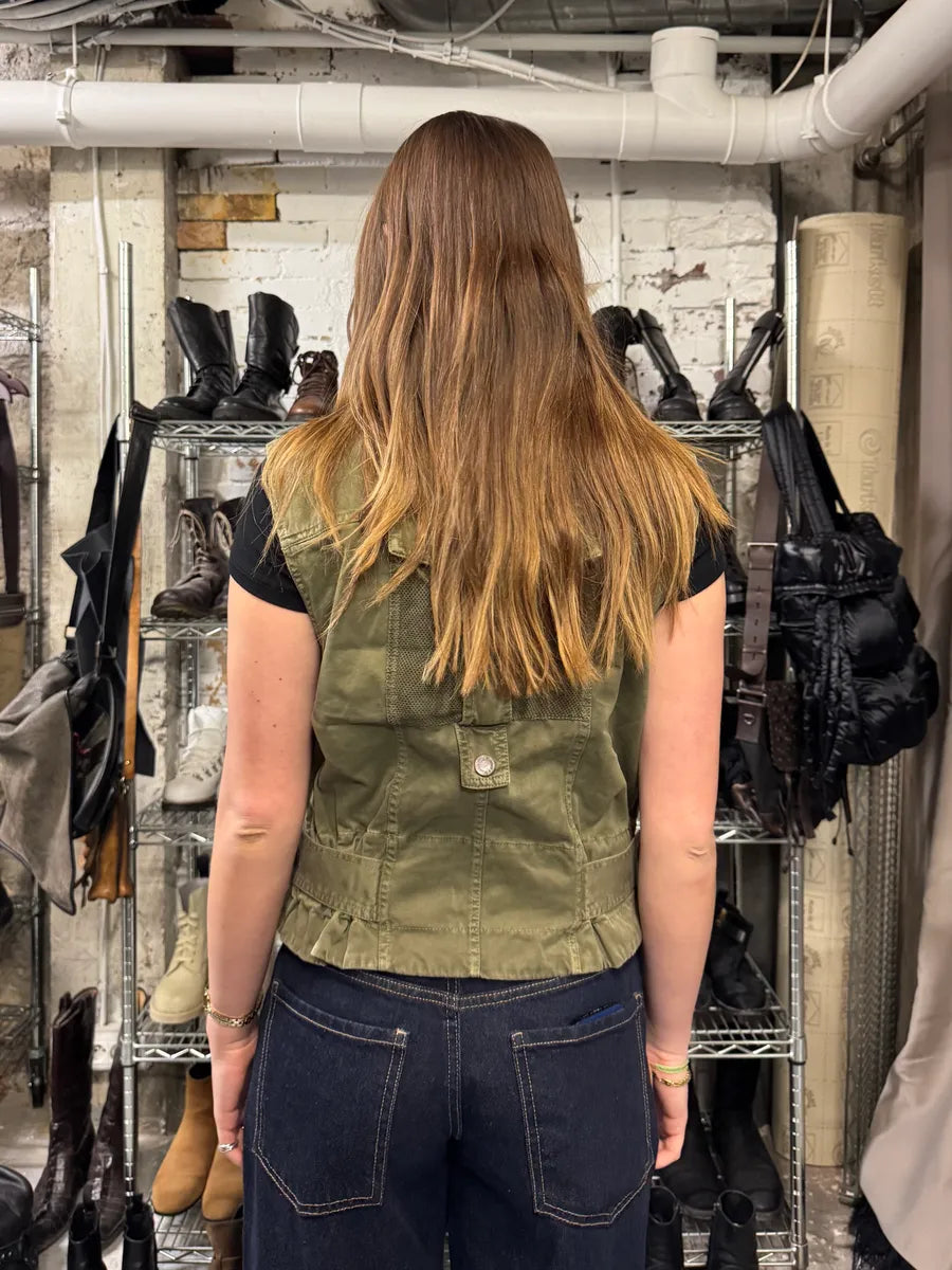 SS2003 Dolce & Gabbana Kaki Cargo Combat Vest (XS/S) 2