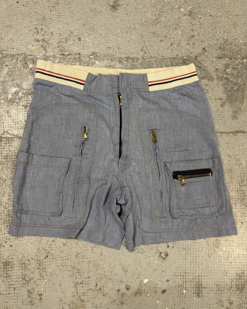 SS2003 Dolce & Gabbana Linen Cargo Zip Short hxBvcto 0