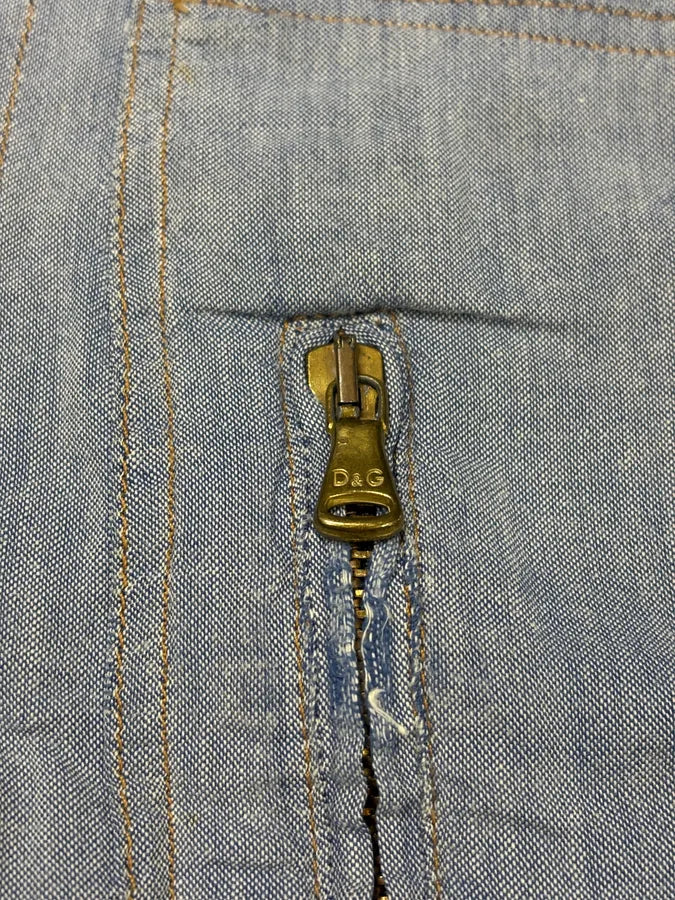 SS2003 Dolce & Gabbana Linen Cargo Zip Short hxBvcto 6