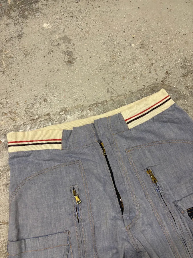 SS2003 Dolce & Gabbana Linen Cargo Zip Short hxBvcto 4