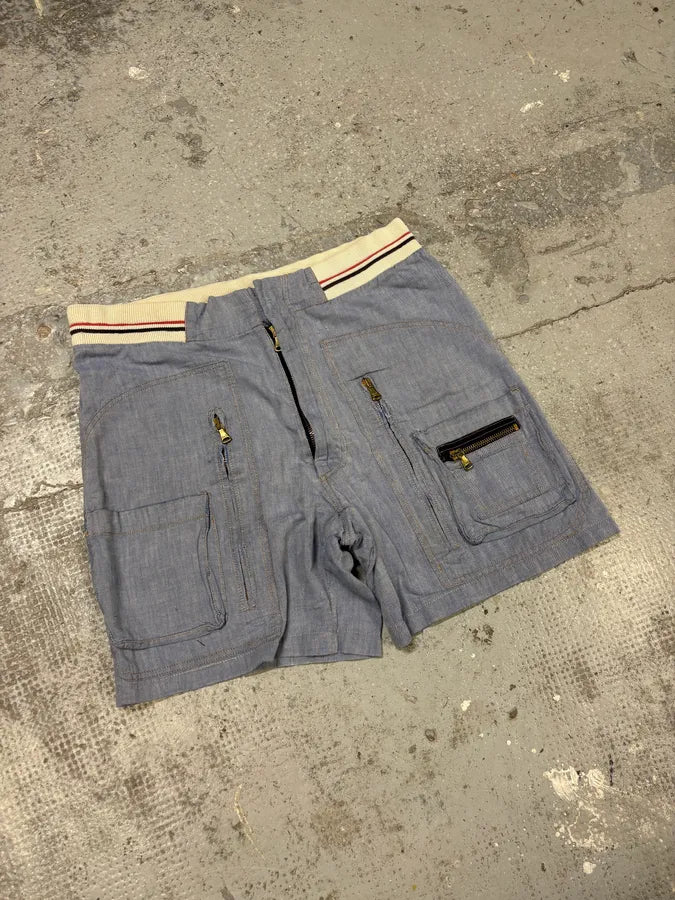 SS2003 Dolce & Gabbana Linen Cargo Zip Short hxBvcto 3